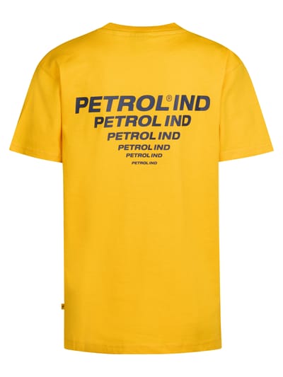 Petrol Industries - Jongens Backprint T-shirt Great Divide - Geel - Maat 116
