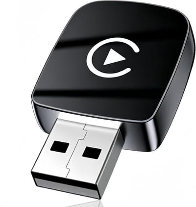 Draadloze CarPlay Adapter - Auto Multimedia - Navigatie Muziek - Plug en Play - USB Type-C - Zwart