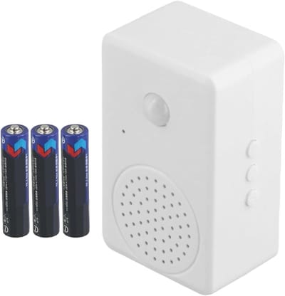 Welkomstdeurbel - Deurmelder Audiospeler - Winkel Beveiliging - Opneembare Spraakfunctie - 12 Stemmen - Wit