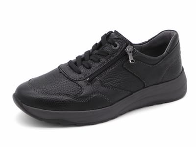 Waldläufer Heren Sneaker - 662002-199-001 Zwart - Wijdte K - Maat 7½ (41)