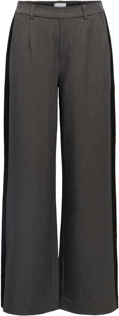 Object Objlisa Wide Pant Broeken Dames - Donkergrijs - Maat 34