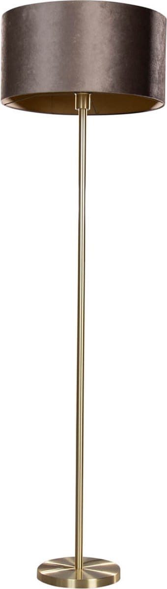 QAZQA simplo shade - Klassieke Vloerlamp | Staande Lamp met kap - 1 lichts - H 174 cm - Messing - Woonkamer | Slaapkamer | Keuken