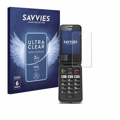 Savvies - Screenprotector voor Emporia Simplicity glam - Folie Beschermfolie transparant 6 Stuks