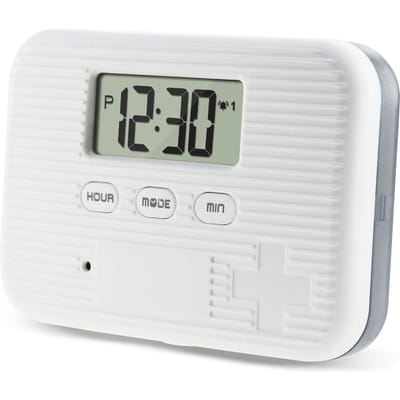 Draagbare Mini Pillendoosje Getimede Herinneringen 6 Vakjes Pillen Organizer Elektronische Herinnering Pillendoosje met Timer Vijf Groepen