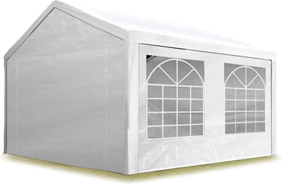 Partytent Feesttent Paviljoen 3x3 m wit PE 350 N zeil 100% waterdicht UV-bestendig