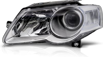 Koplamp links - voor VW Passat B6 3C 03/2005-2010 sedan/kombi - chroom
