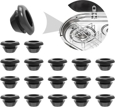 20 Stuks Rubber Voetjes en Oogjes voor Kookplaten - 5mm Ronde Rubber Caps ter Bescherming tegen Krassen, Ideaal voor Kooktoestellen en Motorhomes