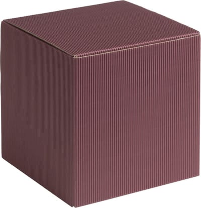 Cadeauverpakking vierkant-kubus karton 9x9x9cm BORDEAUX (100 stuks)