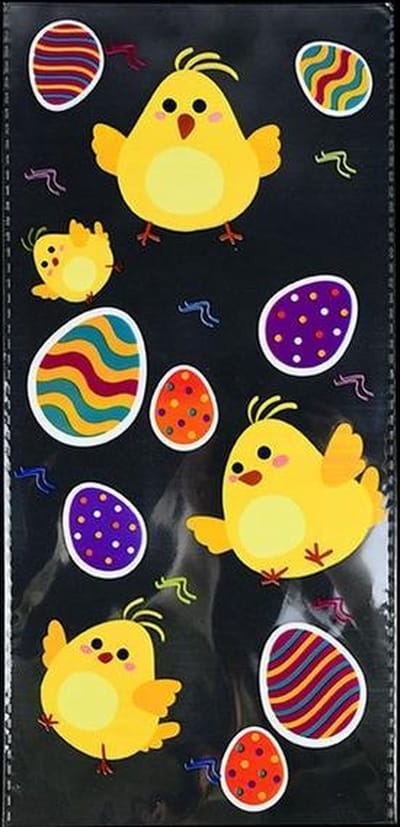 Pasen / Paasfeest - Traktatiezakjes - Uitdeelzakjes - Verjaardagzakjes - Feestzakjes - Snoepzakjes - Cellofaan - 27,5 cm | Eieren - Ei - Paasei - Kuiken - Peuter - Kleuter - Kind | Verjaardag  - Feest | Traktatie - Chocolat – Snoep