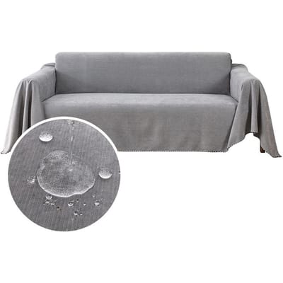Waterdichte Sofahanddoek Effen Kleur Hoge Kwaliteit Bankhoes Multifunctioneel Stofdicht Duurzaam Sofahanddoek Voor Woonkamer Decor 180X340cm