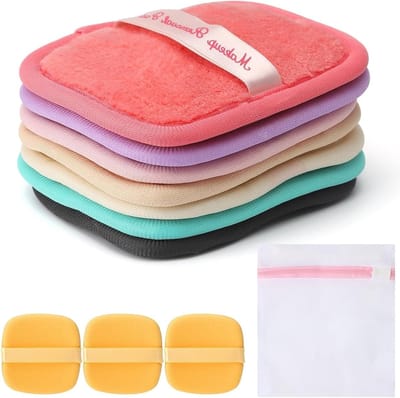 Herbruikbare Make-up Doekjes 10x12cm, Zachte en Wasbare Microfiber Coral Fleece voor Gezicht, Ogen en Lippen, Duurzaam en Milieuvriendelijk