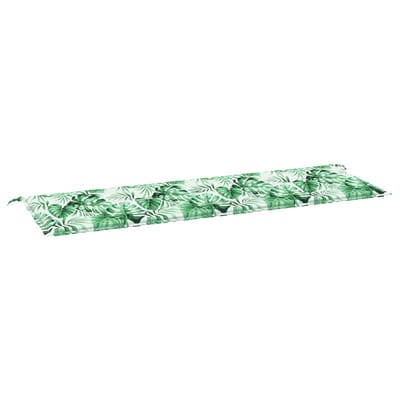 vidaXL - Bank - Kussen - Oxford - Stof - Bladpatroon - 150 - x - 50 - x - 3 - cm