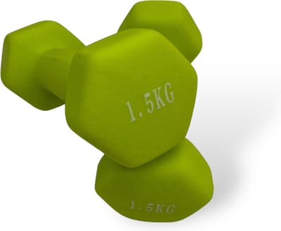 Padisport - Dumbells 1.5 Kg - Halter - Gewichten Set Halters - Gewichten 1.5 Kg - Groen - Gewichten - Dumbells - Halters - Gewichtjes 1.5 Kg