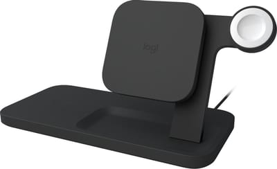 Logitech Powered 3-in-1 Dock Headset, Smartphone, Horloge Zwart AC Draadloos opladen Binnen