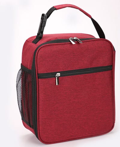 Geïsoleerde lunchtas Camo koeltas Draagbare draagtas Lunchbox tas voor jongens Meisjes Vrouwen Mannen naar school Kantoor Buiten - rood
