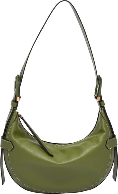 FOSSIL Leren Schoudertas Harwell Hobo Tarragon Olijfgroen