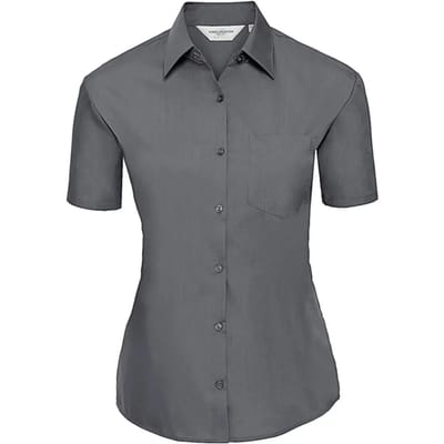 Korte mouwen popeline blouse voor dames Russell Athletic