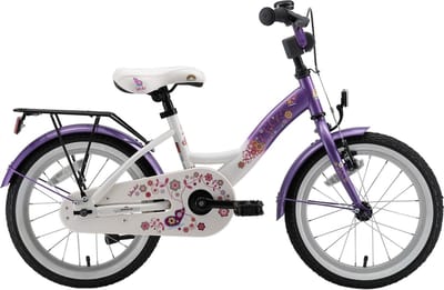 Bikestar 16 inch Classic kinderfiets, lila wit