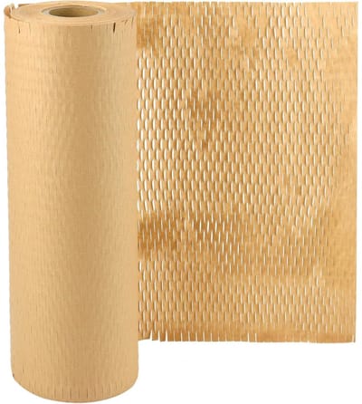 GELLDG Honeycomb paper wrapping paper - gift wrapping paper - bubble wrap alternative - reusable - Suitable for moving, fragile item shipping, gift wrapping - 30cm x 50m