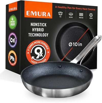 Anti-aanbak koekenpan 26cm - Krasbestendige aluminium pan met PFOA vrij en geschikt voor inductie