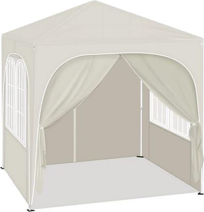 Opvouwbare Tuinpaviljoen - Voor Buiten - Pergola 2x2m met Zijwanden - Verstelbare Hoogte - Pop-up Pavillon met Waterdichte UV-Bescherming