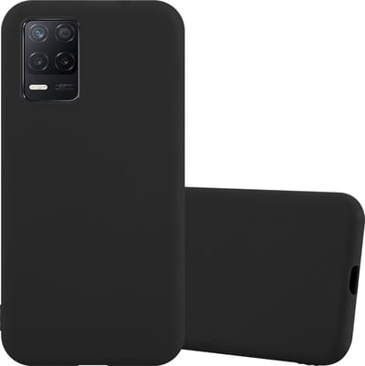 Cadorabo Hoesje geschikt voor Realme 8 5G / V13 / Q3 / Q3i / Narzo 30 5G in CANDY ZWART - Beschermhoes gemaakt van flexibel TPU silicone Case Cover