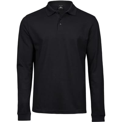 Tee Jays - Men´s Luxury Stretch Long Sleeve Polo - Black - S