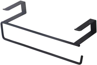 Kastrolpapierhouder - Keukenrek Ophangen - Ruimte Besparen - Geen Boor Installatie - 24x9cm - Zwart
