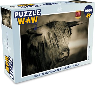 Puzzel Schotse Hooglander - Dieren - Haar - Legpuzzel - Puzzel 1000 stukjes volwassenen