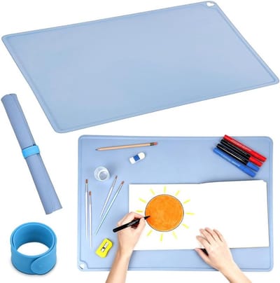Siliconen Verfpad met Magnetische Clip, Grote Niet-Plakbare Mat voor Schilderen, Epoxy Hars en Creatieve Klussen, 60 x 40 cm
