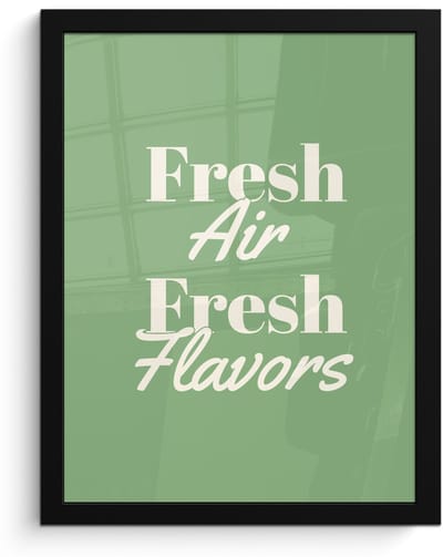Poster in lijst - Fotolijst 30x40 cm - Posters - Tekst - Groen - Sierlijk - Letters - Posterlijst zwart - Decoratie - Wanddecoratie woonkamer - Muurdecoratie slaapkamer