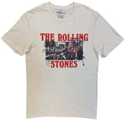 The Rolling Stones - Beggars Banquet Graffiti Heren Tshirt - S - Creme