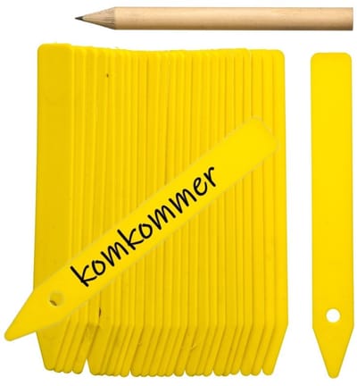 Pro Garden Nature Steeketiketten - 25x stuks - moestuin / groente tuin / kruiden tuin - lengte 10 cm