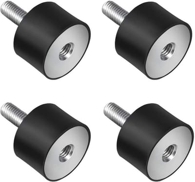 EXCITAT Schokdemper - Silent block - Buffer - Rubberen schokdemper - Geschikt voor luchtcompressoren, dieselmotoren, benzinemotoren, waterpompen