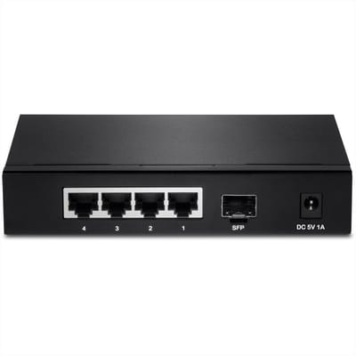 TRENDnet TEG-S51SFP Gigabit Ethernet (10/100/1000) zwarte netwerkswitch