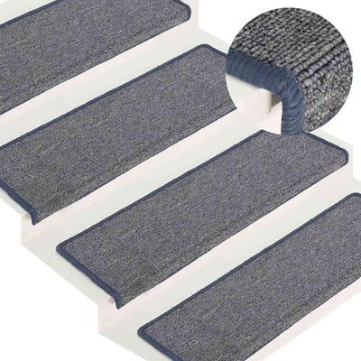 vidaXL - Trapmatten - 15 - st - 65x21x4 - cm - lichtgrijs - en - blauw