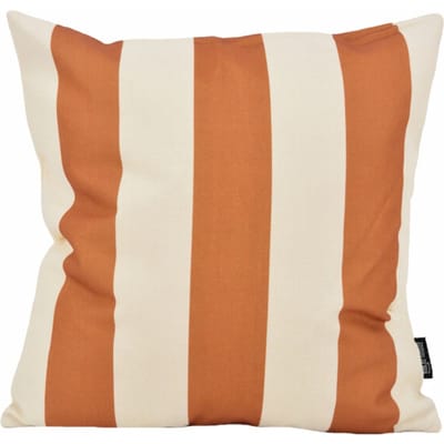 Gek op kussens! Sierkussen ela stripe cognac | 45 x 45 cm | katoen/linnen