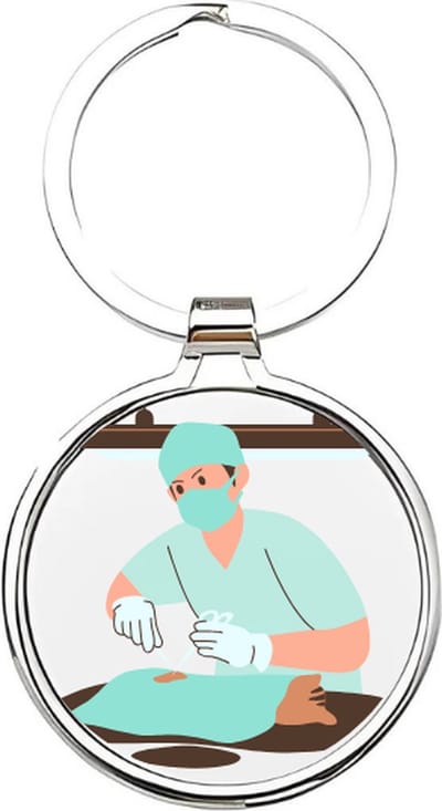 Akyol - De beste dierenarts Sleutelhanger - arts - Dierenartsen - Dieren - dierenverzorger - veearts - veterinair - vet - dier - beroep - dierendag - dierenliefhebbers - huisdierenverzorger - 4 x 7,5 CM