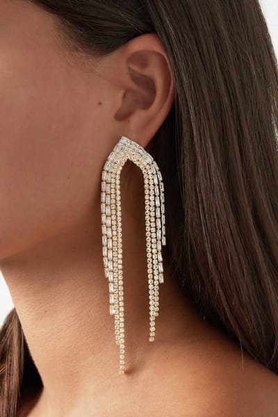 Strass Oorbellen - Radiant Romance - Yehwang - Zilverkleurig - Rhinestones