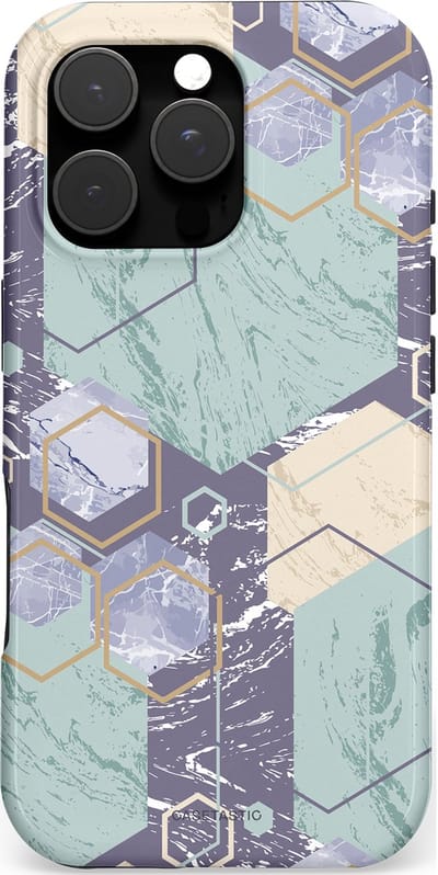 Casetastic hoesje geschikt voor Apple iPhone 16 Pro - MagSafe - Dubbellaagse bescherming - Veerkracht - Fashion Case - Zilver Crème