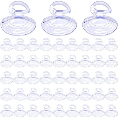 48 Pack - Zuignappen voor autoruiten - Zuignappen voor zonnekleppen - Herbruikbare zuignappen - voor keuken, badkamer, kantoor, glazen ramen, auto-accessoires (transparant)