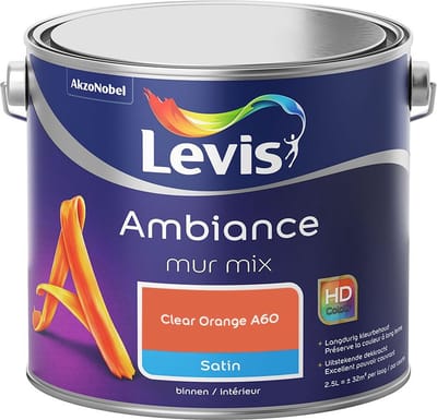 Levis - Ambiance Mur Satin Mix - Clear Orange A60 - Mengverf - 2,5 L