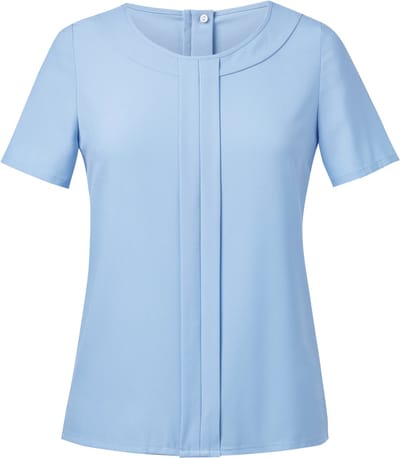 Brook Taverner Blouse in Chinese crêpe VERONA BT2280 - sky blue - 44 EU (16 UK)