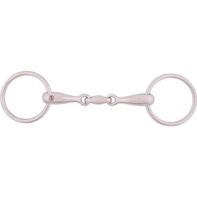 Dubbel snaffle bit voor massief roestvrij paard BR Equitation