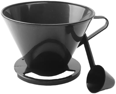 longziming -Handmatige Koffiefilter – Cone Style Pour Over Koffiezetter voor 1–2 Kopjes, BPA-vrij Dripper met Maatlepel, Draagbare Filterhouder voor Aromatische Slow Coffee