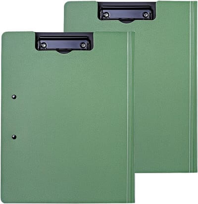 Set van 2 A4 Paperclips met Deksel - Vouwbare Documenthouder voor School, Kantoor en Industrie - Lichtgewicht en Duurzaam
