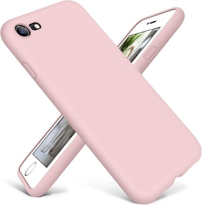 ShieldCase Siliconen hoesje met camera bescherming geschikt voor Apple iPhone 7 / 8 - roze - Flexibele en Schokbestendige Case - Krasbestendige Silicone Cover - Luxe Silicone Accessoire - Zacht en Stijlvol Telefoonhoesje