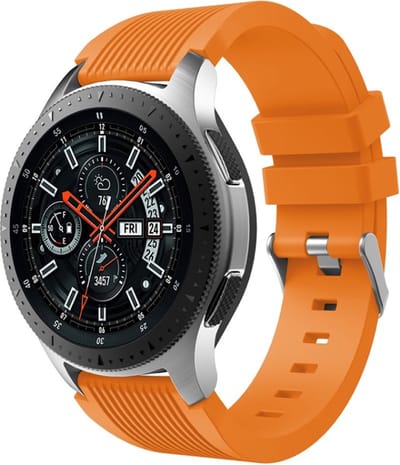 Siliconen bandje - geschikt voor Huawei Watch GT Runner 2 / GT 2(e) 46 mm / GT 3 / 4 / 5 (Pro) 46 mm / Watch 3 (Pro) / Watch 4 (Pro) / GT 6 (PRO) 46mm - oranje