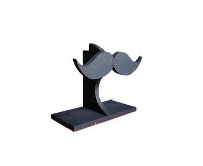 Djemzy - Brillenhouder met snor - brillenstandaard - brillendisplay - brilhouder - zwart