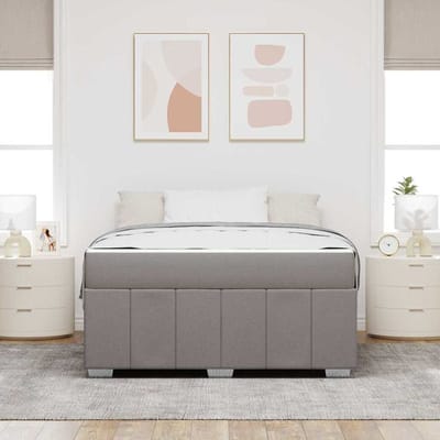 vidaXL - Bedframe - Taupe - 160 - x - 200 - cm - Stof
